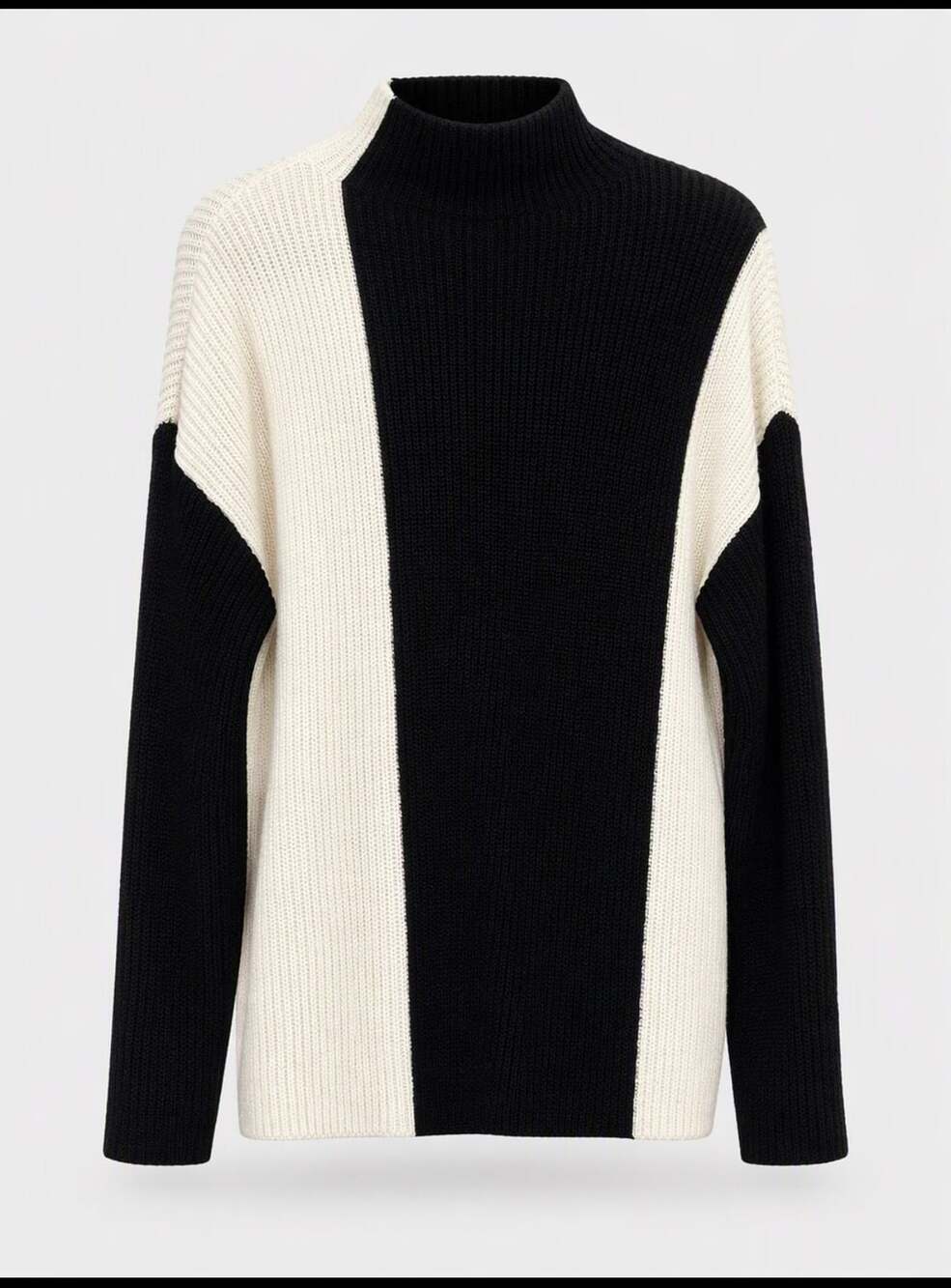 liz claiborne Black and  white/Cream Stripe  Sweater,